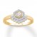Diamond Geometric Ring 1/3 ct tw Round-cut 10K Yellow Gold