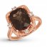 Le Vian Chocolate Quartz Ring 1/6 ct tw Diamonds 14K Gold