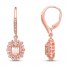 Morganite Earrings 1/3 ct tw Diamonds 10K Rose Gold