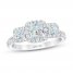 First Light 3-Stone Diamond Engagement Ring 1-1/6 ct tw Princess/Round 14K White Gold