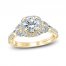 Monique Lhuillier Bliss Diamond Engagement Ring 1-7/8 ct tw Round, Marquise & Pear-shaped 18K Yellow Gold