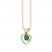 Natural Emerald Necklace 14K Yellow Gold