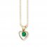 Natural Emerald Necklace 14K Yellow Gold
