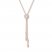 Diamond Geometric Lariat Necklace 1/8 ct tw 10K Rose Gold