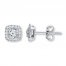 Diamond Earrings 1/4 ct tw Round-cut 10K White Gold