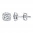 Diamond Earrings 1/4 ct tw Round-cut 10K White Gold