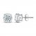 Diamond Solitaire Stud Earrings 1/5 ct tw Round-cut 14K White Gold