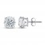 Diamond Solitaire Stud Earrings 1/5 ct tw Round-cut 14K White Gold