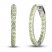 Peridot In-and-Out Hoop Earrings Sterling Silver