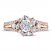 Adrianna Papell Diamond Engagement Ring 1-1/3 ct tw Round/Marquise 14K Rose Gold