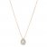 Le Vian Opal & Diamond Necklace 1/8 ct tw 14K Strawberry Gold 18"