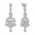 Diamond Chandelier Earrings 1/2 ct tw Round-cut Sterling Silver