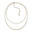 Diamond-cut Layered Necklace 14K Yellow Gold 16"