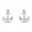 Anchor Earrings Sterling Silver