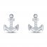 Anchor Earrings Sterling Silver