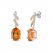 Citrine Earrings 1/20 ct tw Diamonds 10K Yellow Gold/Sterling Silver