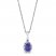 Tanzanite & 1/10 ct tw Diamond Necklace 10K White Gold 18"