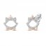 Disney Treasures Aristocats Diamond Earrings 1/10 ct tw Sterling Silver/10K Rose Gold