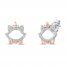 Disney Treasures Aristocats Diamond Earrings 1/10 ct tw Sterling Silver/10K Rose Gold