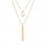 Layered Necklace Cultured Pearl 10K Yellow Gold