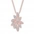 Diamond Necklace 1/3 ct tw Round-cut 10K Rose Gold
