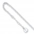 Four Leaf Clover Anklet Sterling Silver 10" Length