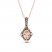Le Vian Diamond & Morganite Necklace 1/6 ct tw Diamonds 14K Strawberry Gold 18"