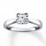 Diamond Ring 3/8 Carat Princess-cut 10K White Gold