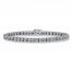 Diamond Bracelet 3 ct tw Round-cut 14K White Gold