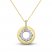 Diamond Circle Necklace 1/2 ct tw Round-cut 10K Yellow Gold 18"