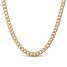 Men's Hollow Curb Chain Necklace 14K Yellow Gold 24"