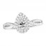 Previously Owned Diamond Engagement Ring 1/2 ct tw Pear/Round 14K White Gold