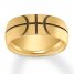 Basketball Wedding Band 10K Yellow Gold 8mm