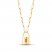 Paperclip & Padlock Necklace 10K Yellow Gold 18"