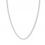 24 Curb Chain Necklace 14K White Gold Appx. 2.7mm