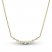 Diamond Smile Necklace 1/5 ct tw Round-cut 10K Yellow Gold 16.4"