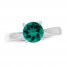 Lab-Created Emerald Solitaire Ring Sterling Silver