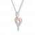 Heart Necklace 1/10 ct tw Diamonds 10K Two-Tone Gold