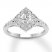 Diamond Engagement Ring 3/4 ct tw Round-cut 14K White Gold