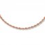 Rope Necklace 14K Rose Gold 16" Length