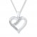 Heart Necklace Diamond Accents Sterling Silver