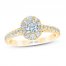 First Light Diamond Engagement Ring 5/8 ct tw Round-cut 14K Yellow Gold