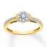Diamond Ring 1/4 ct tw Round-cut 10K Two-Tone Gold