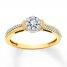 Diamond Ring 1/4 ct tw Round-cut 10K Two-Tone Gold