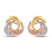 Stud Earrings 14K Tri-Tone Gold