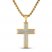 Men's Diamond Cross Necklace 1/5 ct tw Stainless Steel 22"