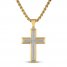 Men's Diamond Cross Necklace 1/5 ct tw Stainless Steel 22"