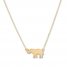 Elephant Necklace 14K Yellow Gold 16"-18" Adjustable