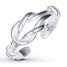 Love Knot Toe Ring Sterling Silver