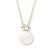 Cultured Pearl Necklace Lab-Created Sapphire 10K Yellow Gold